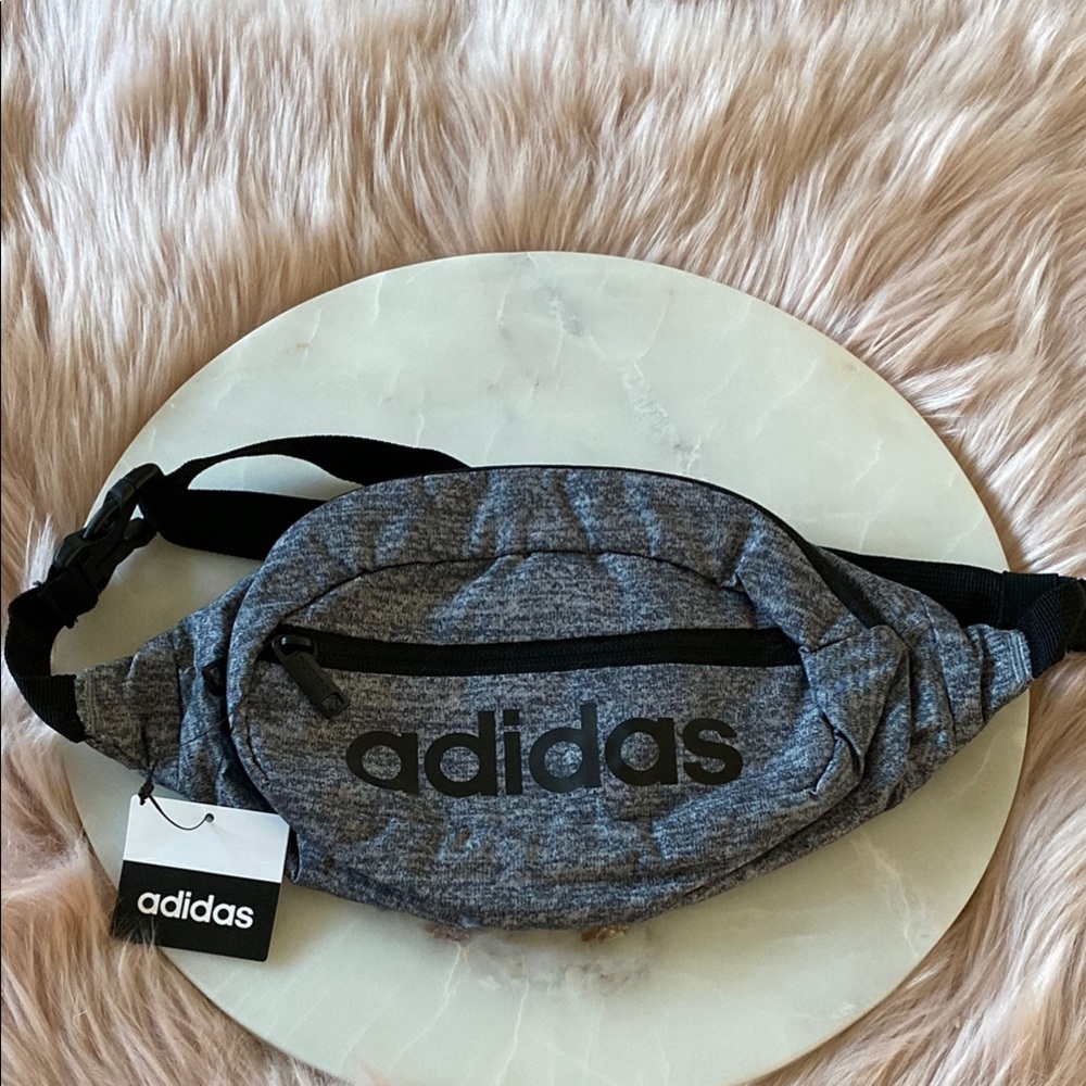 NWT Adidas Heathered Gray Belt Bag